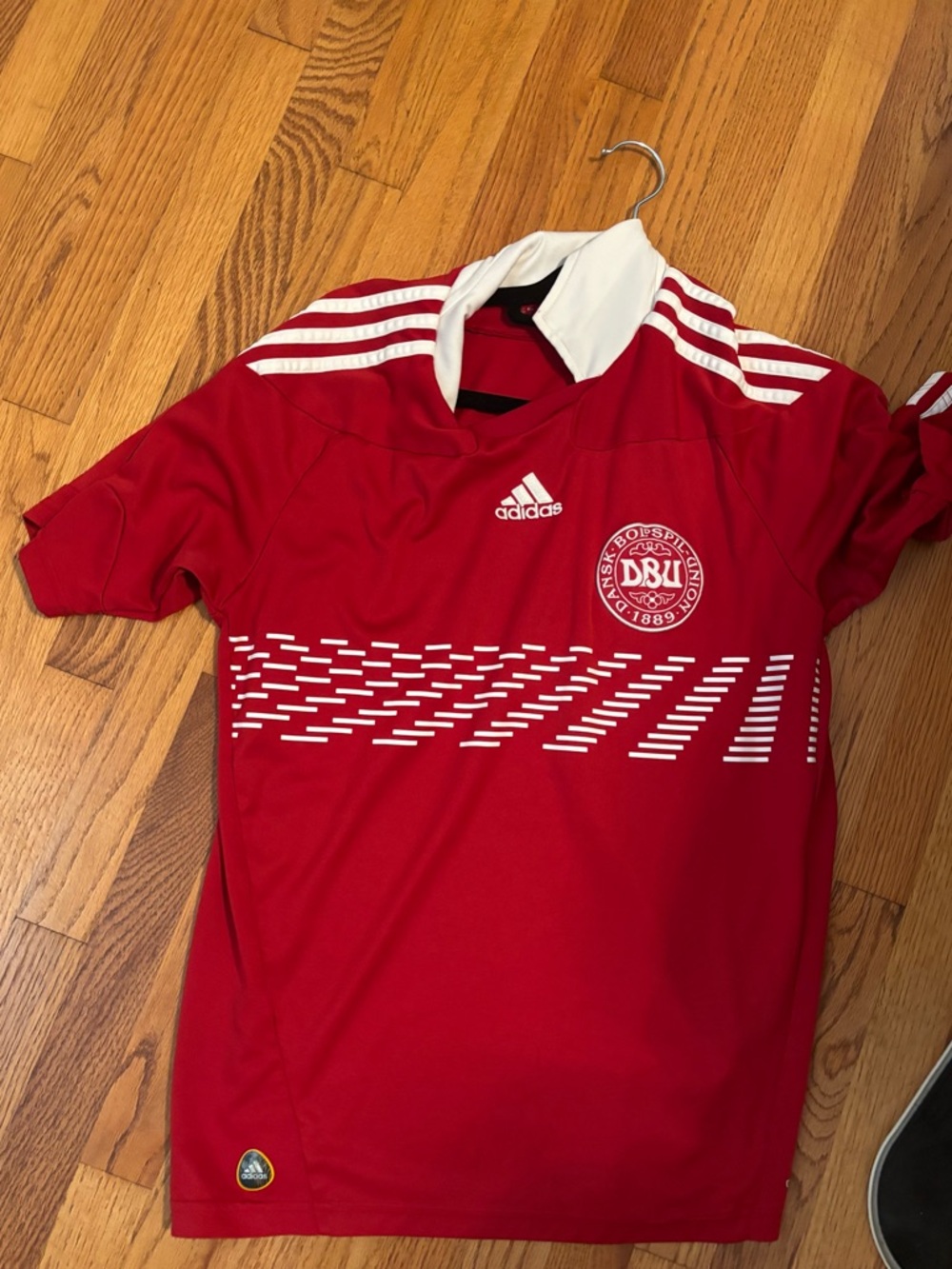 FIFA World Cup Denmark Official Home Jersey Red Adidas Adult Size S Excellent